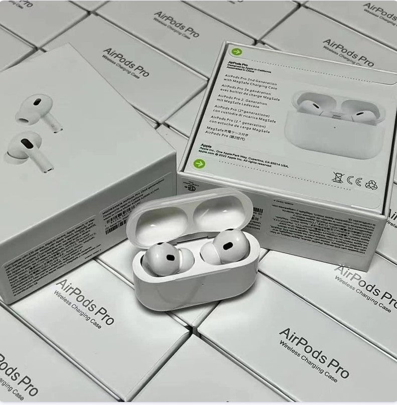 AirPods Pro 2nd generation earbuds and packaging